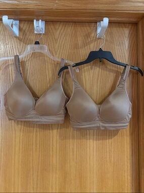Jockey, wire-free deep taupe bra, small